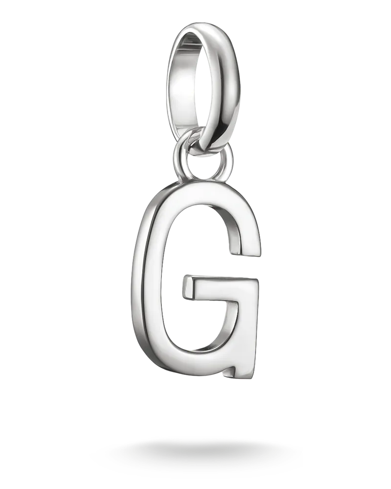 Thomas Sabo Damen Charm-Anhänger Buchstabe G Connect Silber, Sterlingsilber Silberfarben