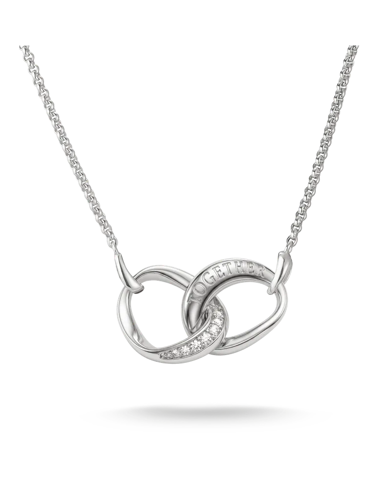 Thomas Sabo Damen Kette Together mit weißem Zirkonia, Sterlingsilber Silberfarben