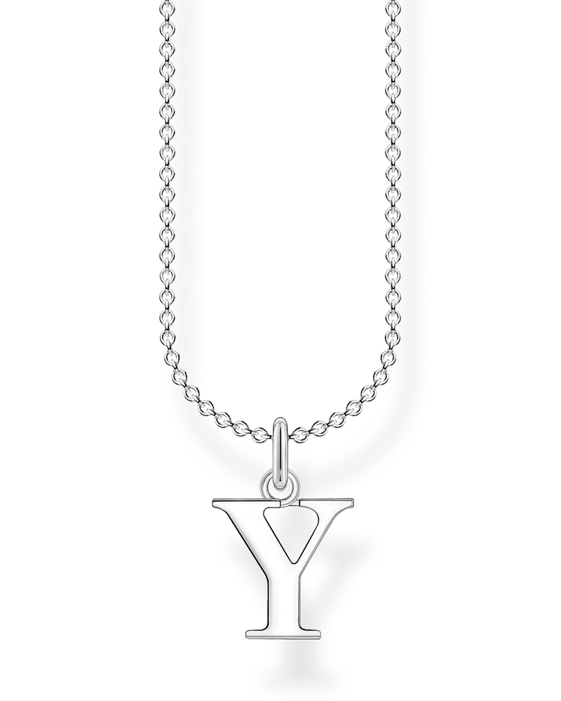 Thomas Sabo Damen Kette Buchstabe Y, Sterlingsilber, Charming Collection Silberfarben