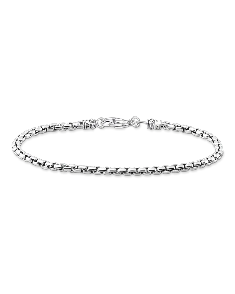 Thomas Sabo Herren Venezia-Armband Silber geschwärzt, Sterlingsilber geschwärzt Silberfarben