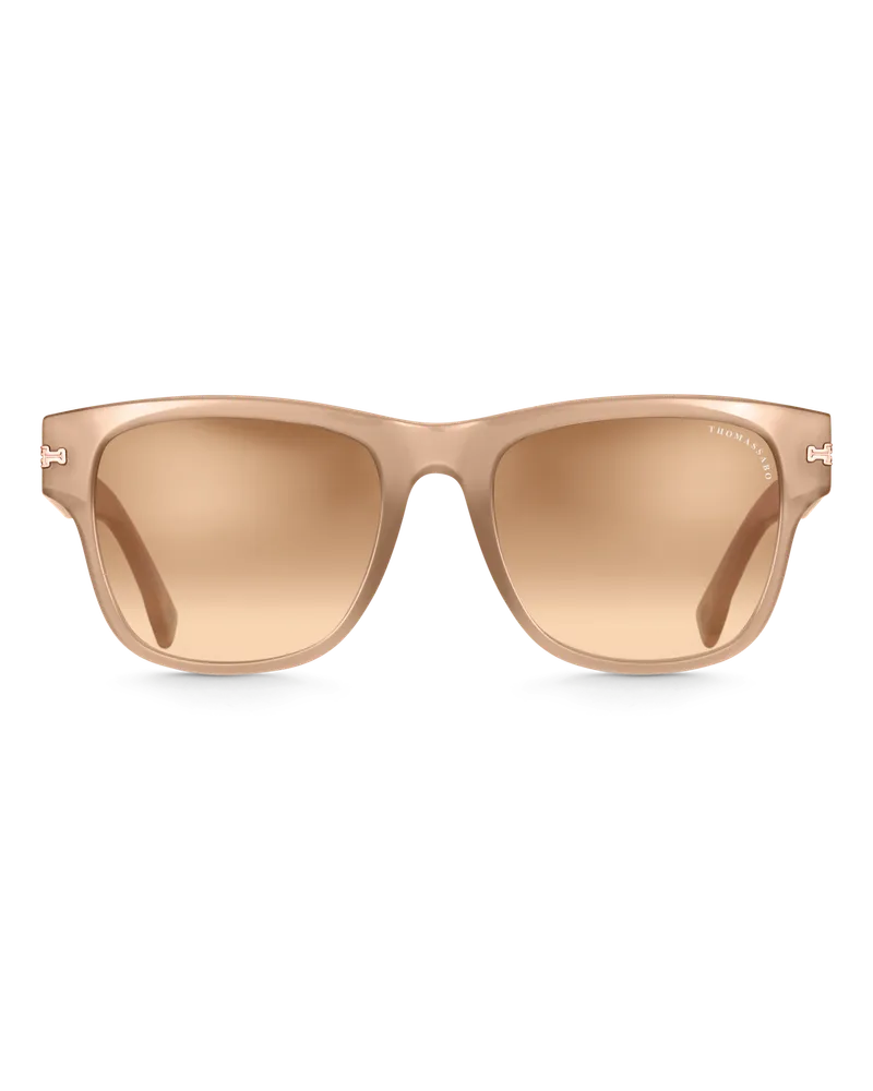 Thomas Sabo Herren Sonnenbrille Jack Quadratisch beige, Edelstahl | Keramik Beige