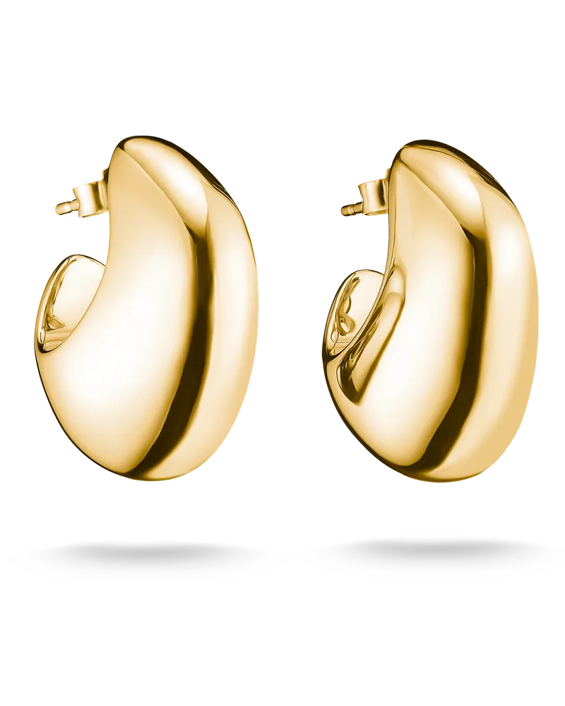 Thomas Sabo Damen Ohrringe Chunky, M01 Gelbgoldfarben