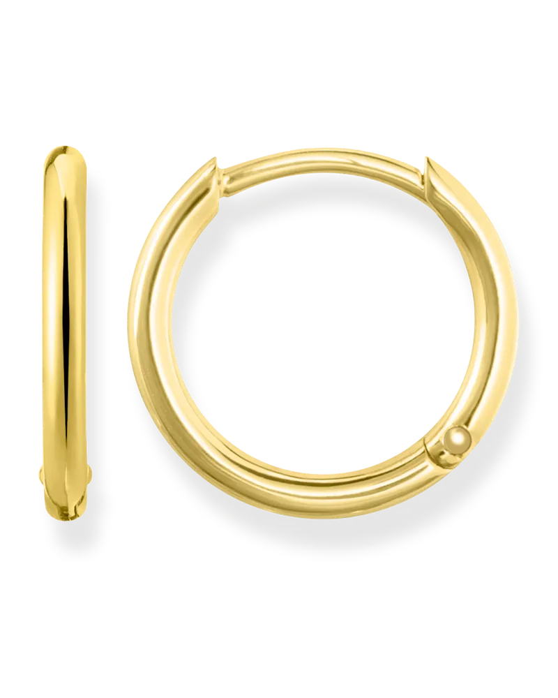 Thomas Sabo Damen Creolen klein, Sterlingsilber Gelbgold vergoldet Gelbgoldfarben