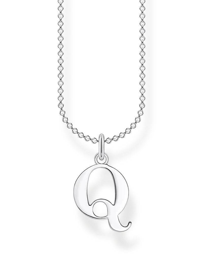 Thomas Sabo Damen Kette Buchstabe Q, Sterlingsilber, Charming Collection Silberfarben