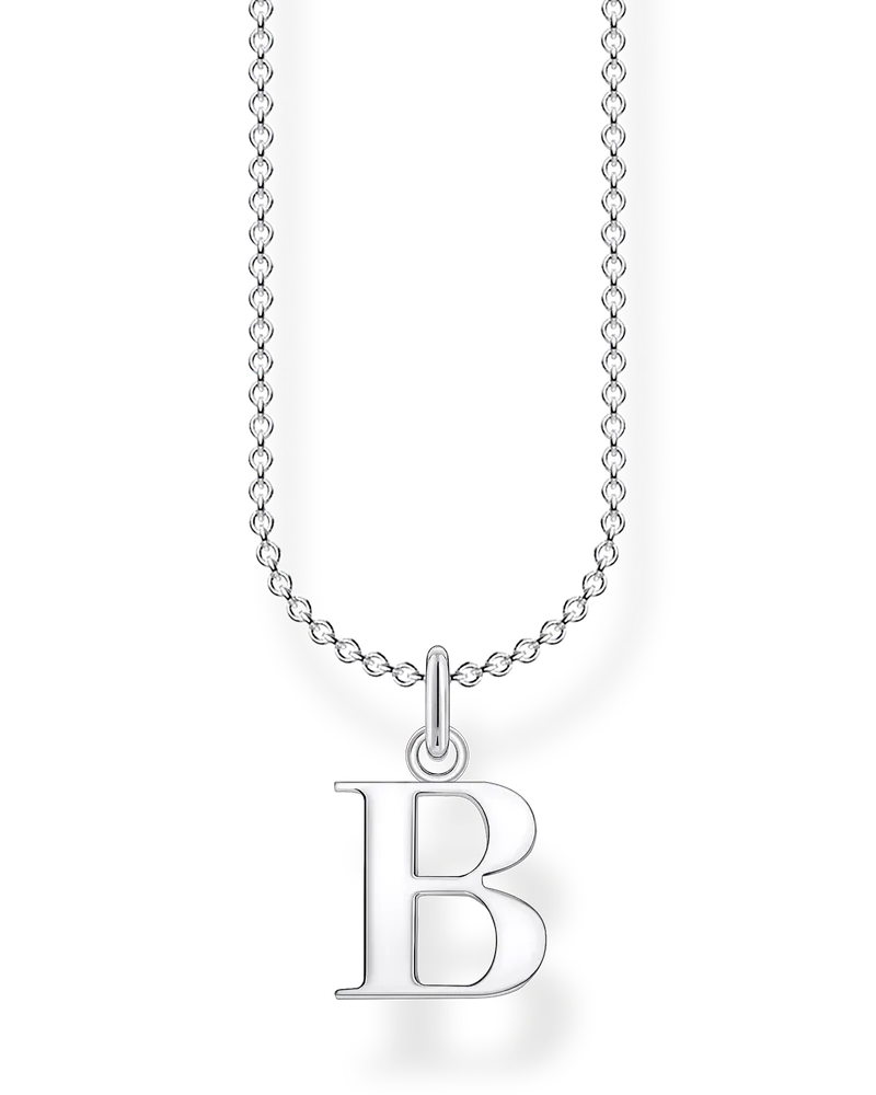Thomas Sabo Damen Kette Buchstabe B, Sterlingsilber, Charming Collection Silberfarben