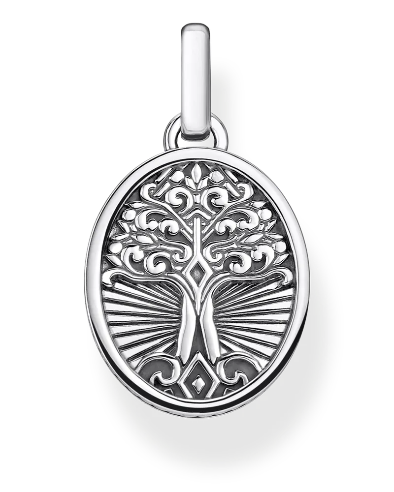 Thomas Sabo Herren Anhänger Tree of Love, Sterlingsilber geschwärzt Silberfarben