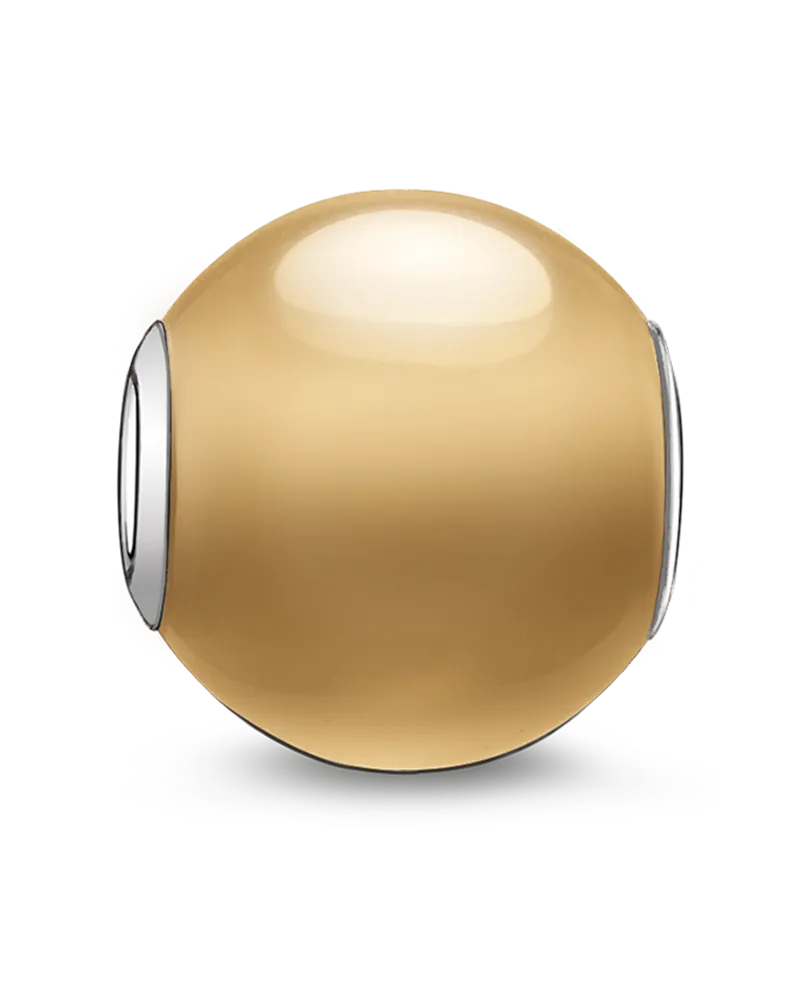 Thomas Sabo Damen Bead Naturachat, Sterlingsilber, Karma Beads Natur