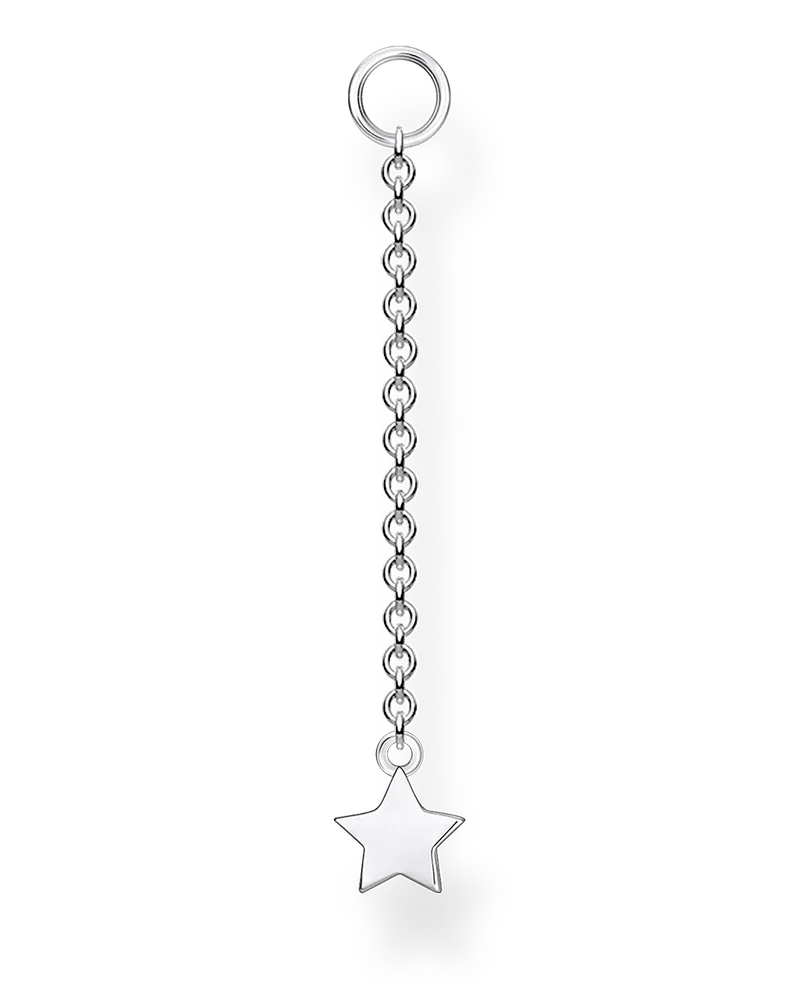 Thomas Sabo Damen Einzel Ohrring Anhänger Stern silber, Sterlingsilber, Charming Collection Silberfarben