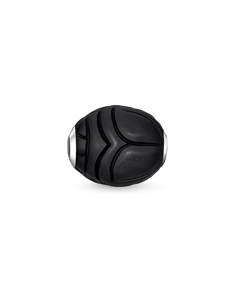 Thomas Sabo Herren Bead Schwarzer Skarabäus, Sterlingsilber, Karma Beads Schwarz