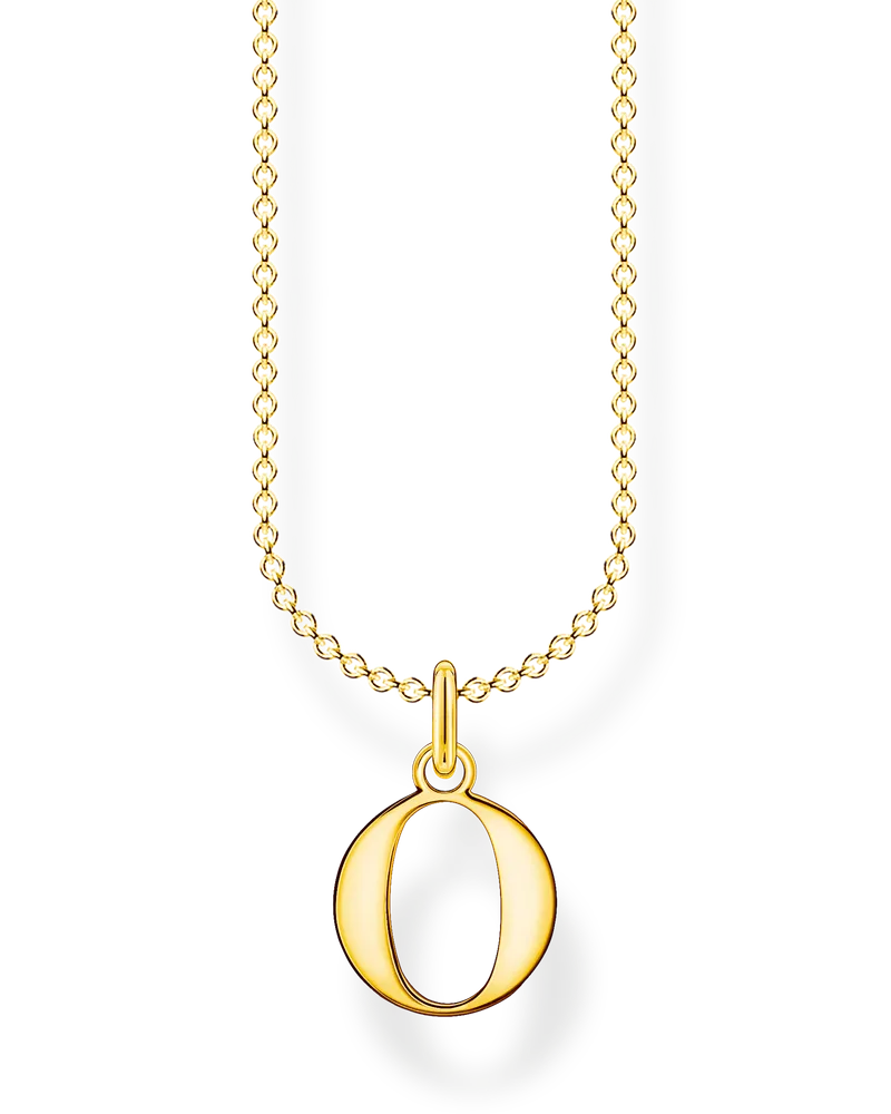 Thomas Sabo Damen Kette Buchstabe O gold, Sterlingsilber Gelbgold vergoldet, Charming Collection Gelbgoldfarben