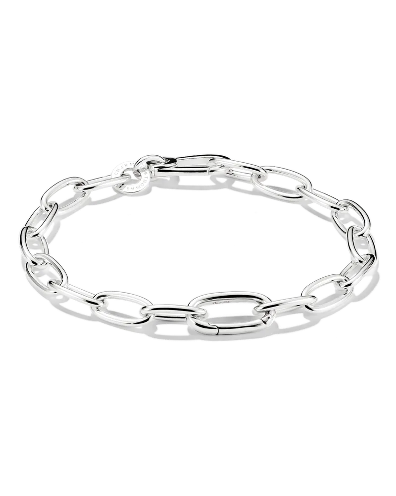 Thomas Sabo Damen Charm-Armband mit einem Connect Link Silber, Sterlingsilber Silberfarben