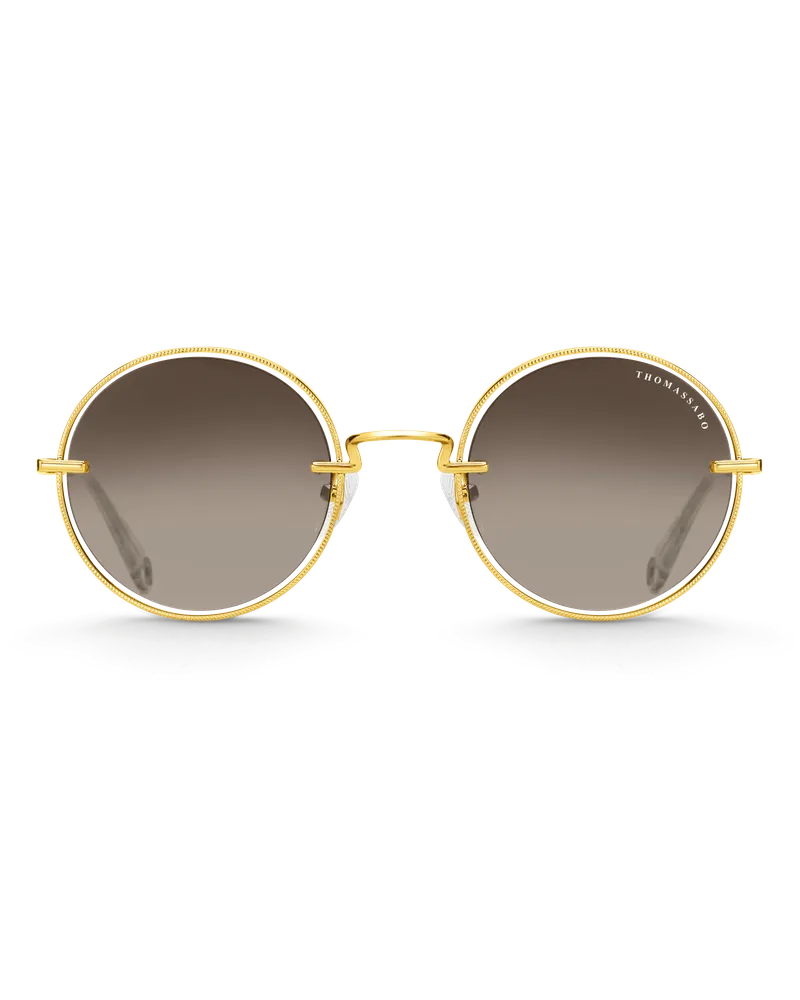 Thomas Sabo Damen Sonnenbrille Romy Rund, Sterlingsilber Braun