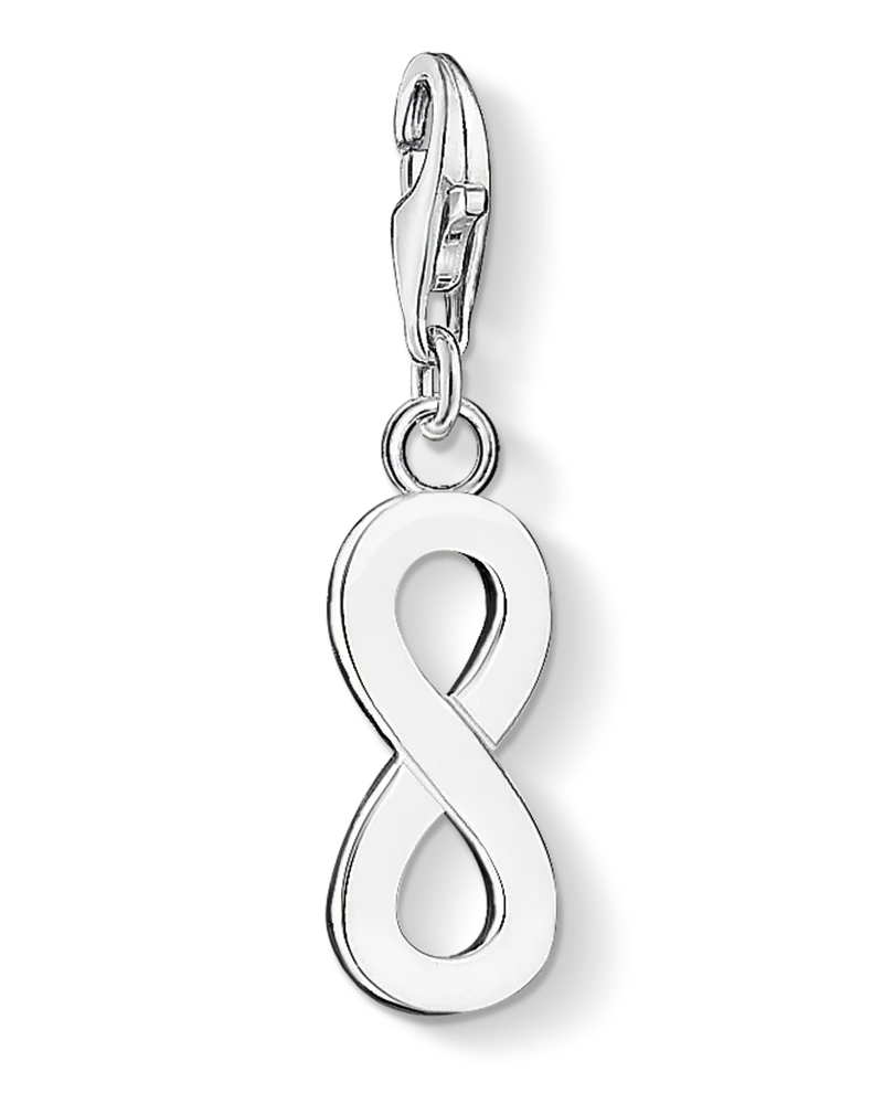 Thomas Sabo Damen Charm-Anhänger Infinity, Sterlingsilber, Charm Club Collection Silberfarben