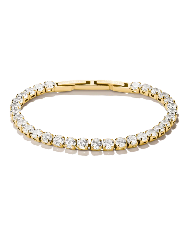 Thomas Sabo Tennisarmband mit weißem Zirkonia weiß A2259-S02-14-L20V Gelbgoldfarben