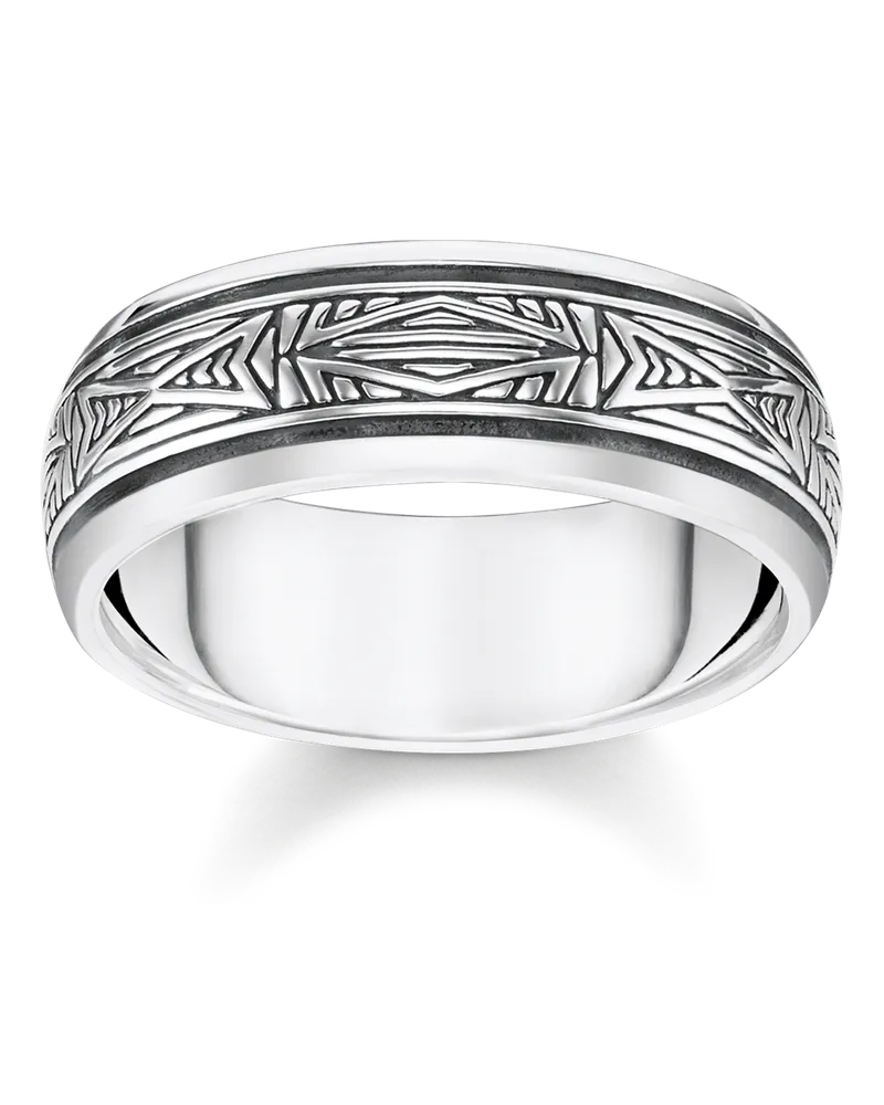 Thomas Sabo Herren Ring Ornamente silber, Sterlingsilber geschwärzt Silberfarben