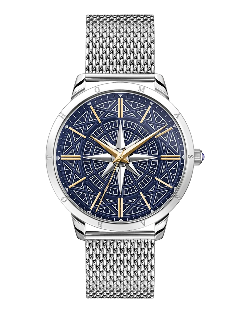 Thomas Sabo Herren Herrenuhr Rebel Spirit Kompass bicolor, Edelstahl Gelbgoldfarben