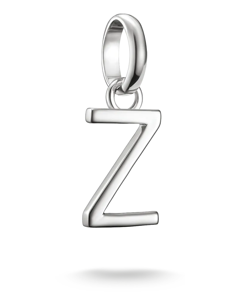 Thomas Sabo Damen Charm-Anhänger Buchstabe Z Connect Silber, Sterlingsilber Silberfarben