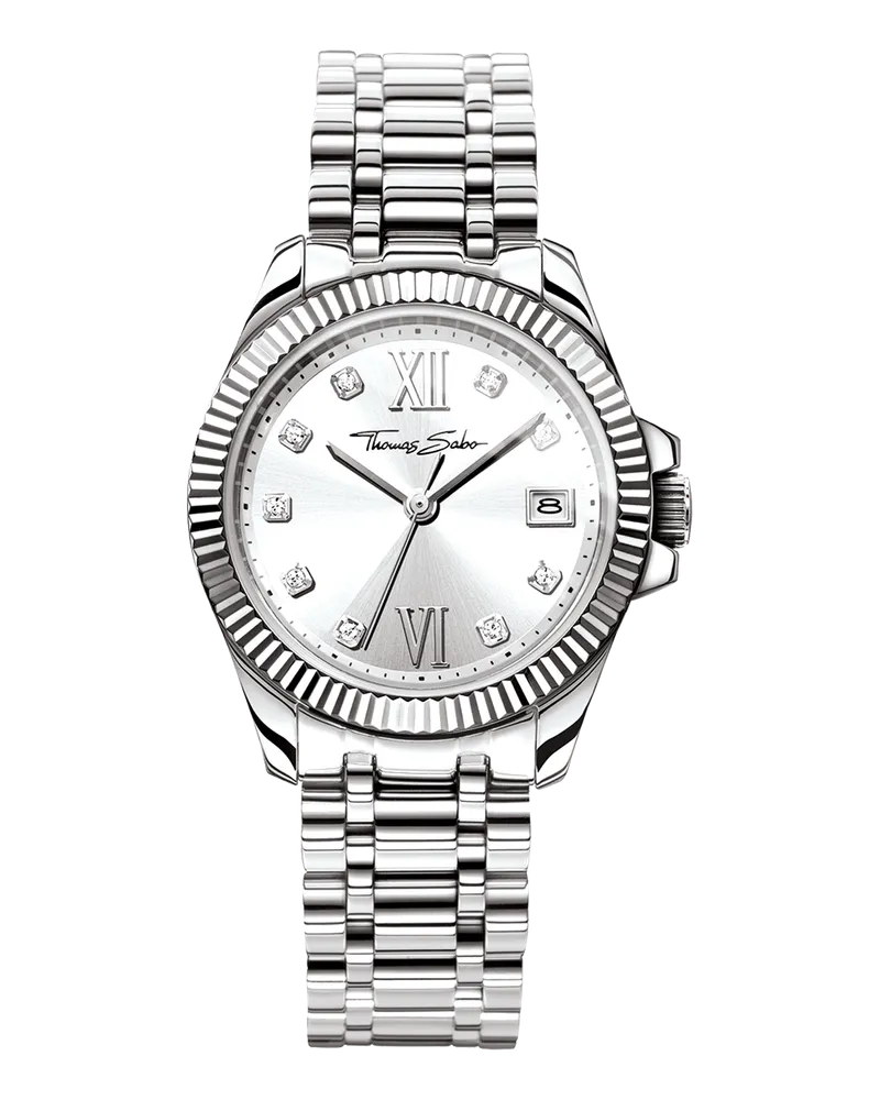 Thomas Sabo Damen Damenuhr Divine silberfarben, Edelstahl Silberfarben