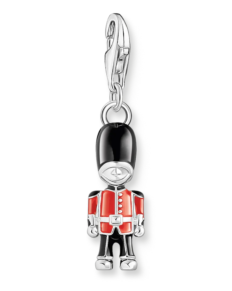 Thomas Sabo Damen Charm-Anhänger LONDON Königliche Wache Silber, Sterlingsilber, Charm Club Collection Rot