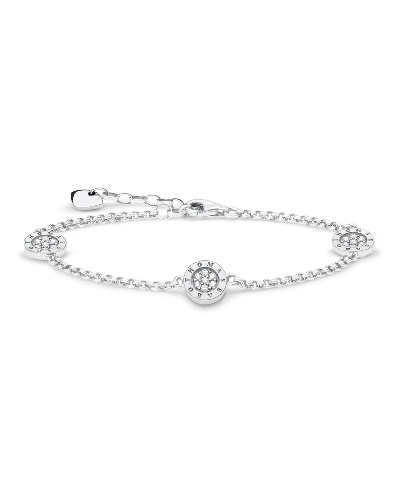 Thomas Sabo Damen Armband klassisch Pavé, Sterlingsilber Silberfarben