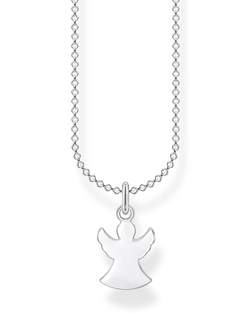 Thomas Sabo Damen Kette Engel, Sterlingsilber, Charming Collection Silberfarben