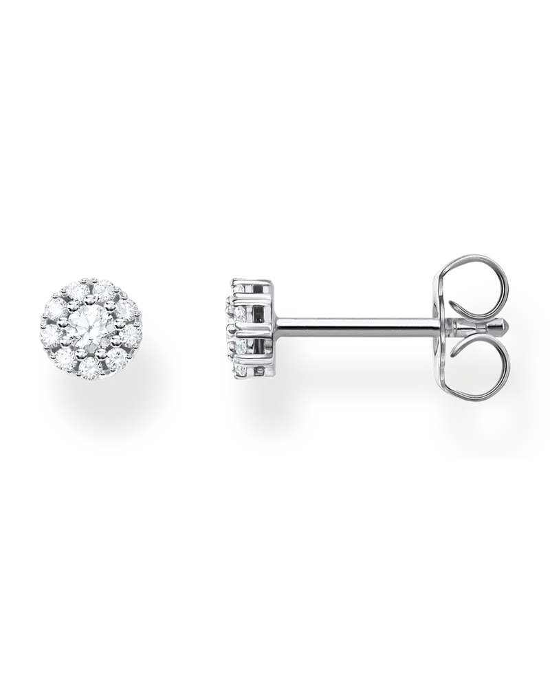 Thomas Sabo Damen Einzel Ohrstecker weiße Steine silber, Sterlingsilber, Charming Collection Silberfarben