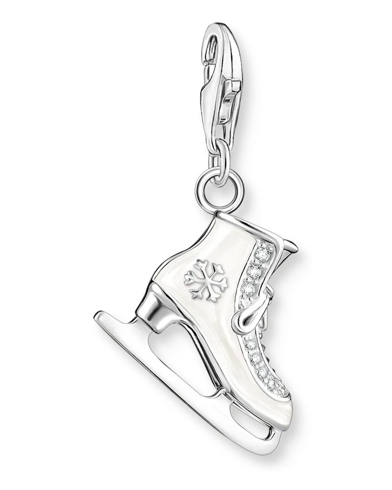 Thomas Sabo Charm-Anhänger Schlittschuh silber Mehrfarbige