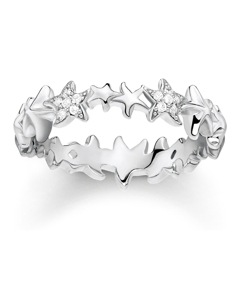 Thomas Sabo Damen Ring Seesterne, Sterlingsilber Silberfarben