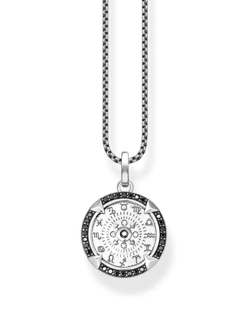 Thomas Sabo Herren Kette Elements of Nature silber, Sterlingsilber Schwarz