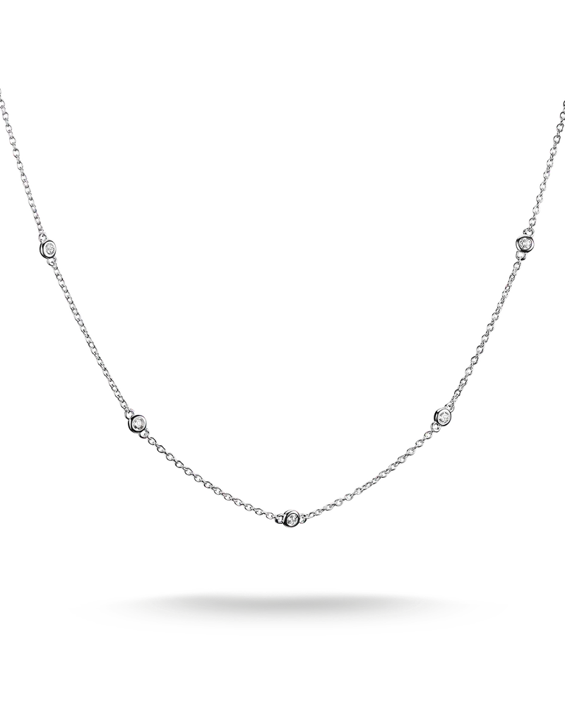 Thomas Sabo Damen Kette  Weiße Zirkoniasteinen Silber, Sterlingsilber Silberfarben