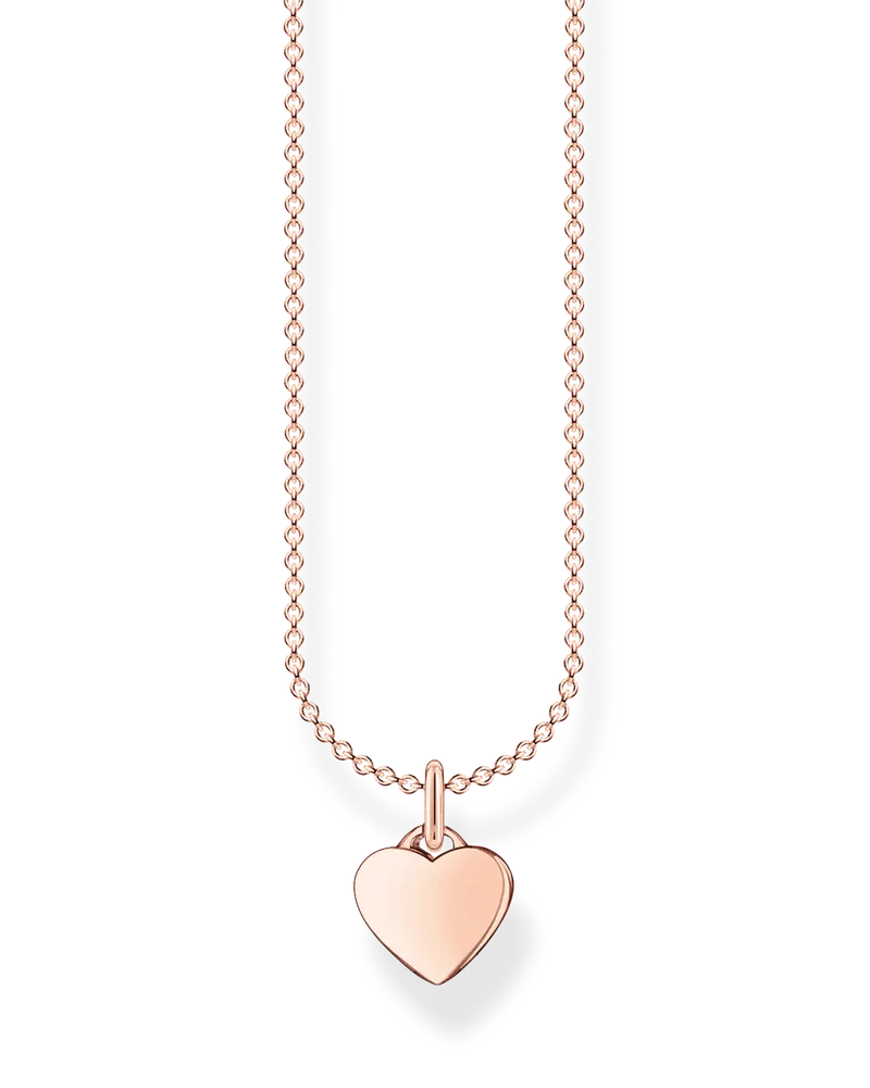 Thomas Sabo Damen Kette Herz roségold, Sterlingsilber Roségold vergoldet, Charming Collection Roségoldfarben