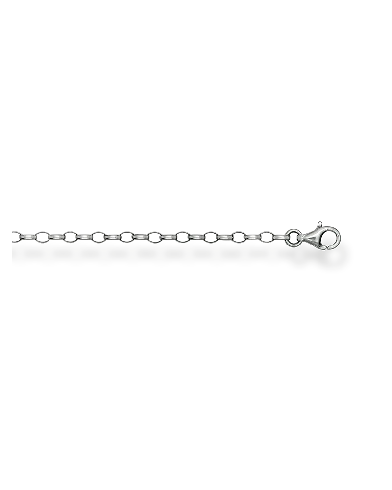 Thomas Sabo Herren Verlängerungskette klassisch geschwärzt, Sterlingsilber geschwärzt Silberfarben