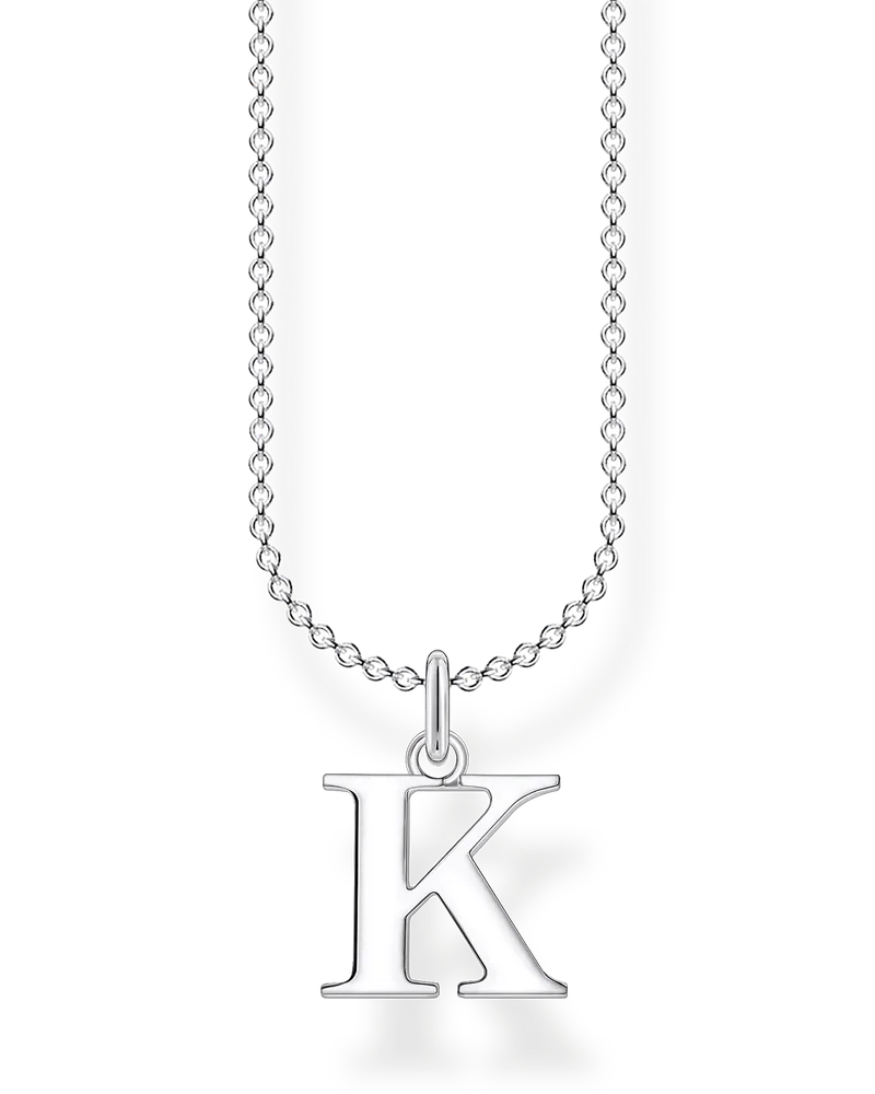 Thomas Sabo Damen Kette Buchstabe K, Sterlingsilber, Charming Collection Silberfarben