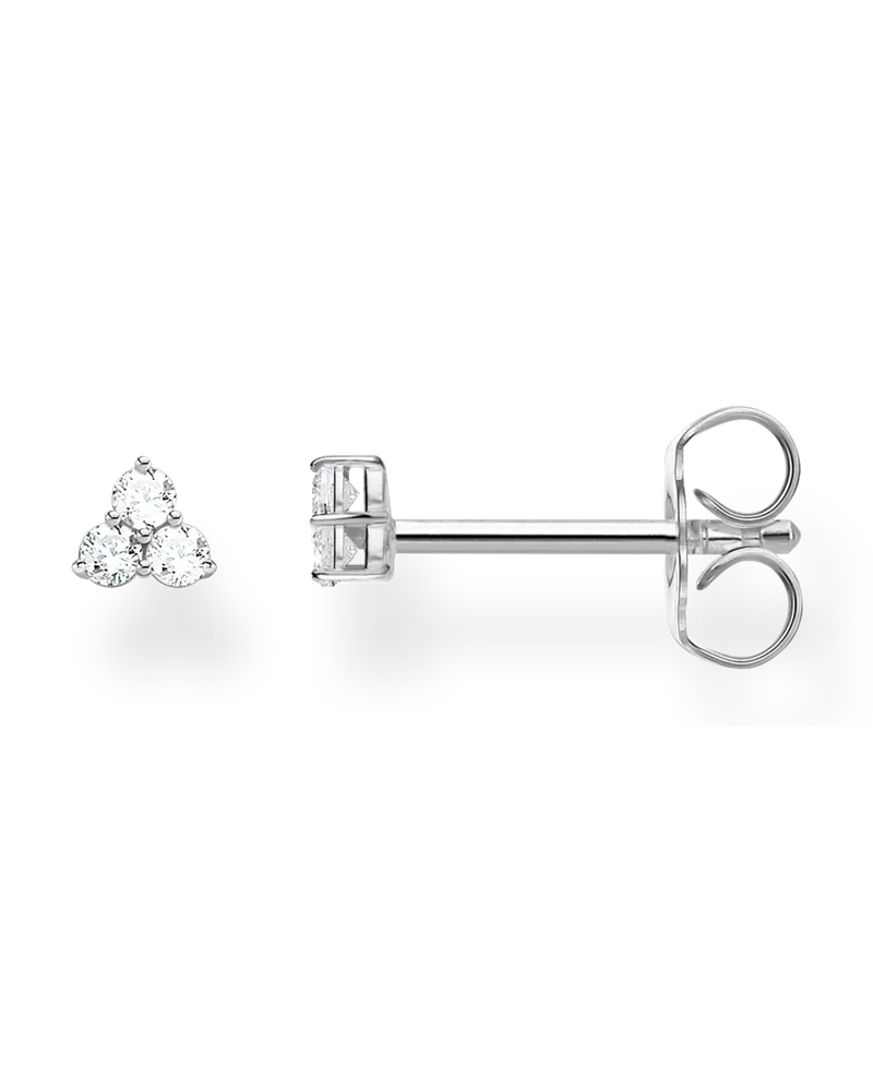 Thomas Sabo Damen Einzel Ohrstecker weiße Steine silber, Sterlingsilber, Charming Collection Silberfarben