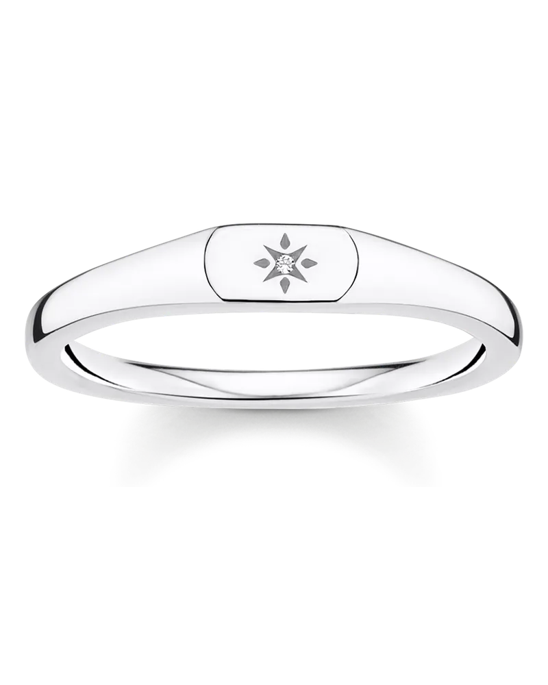 Thomas Sabo Damen Ring Stern silber, Sterlingsilber, Charming Collection Silberfarben