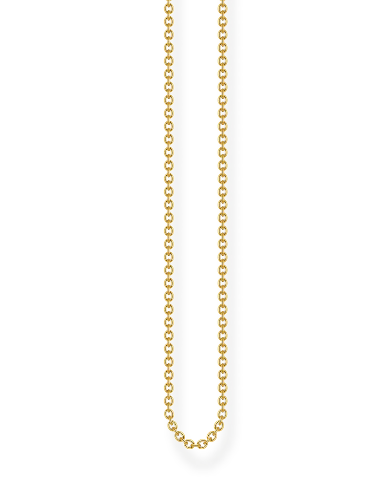 Thomas Sabo Damen Feine Ankerkette gelbgold Stärke 1 mm, Sterlingsilber Gelbgold vergoldet Gelbgoldfarben