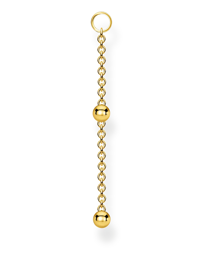 Thomas Sabo Damen Einzel Ohrring Anhänger Kugeln gold, Sterlingsilber Gelbgold vergoldet, Charming Collection Gelbgoldfarben
