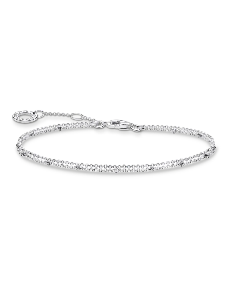Thomas Sabo Damen Armband doppelreihig silber, Sterlingsilber, Charming Collection Silberfarben