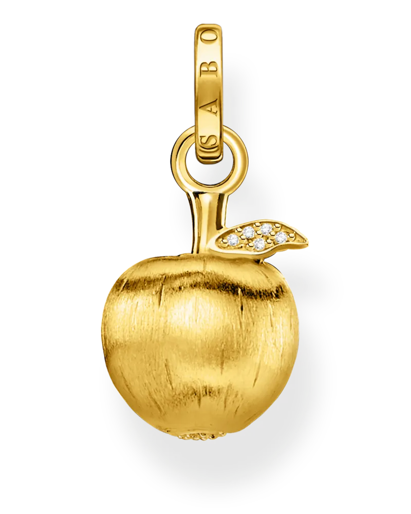 Thomas Sabo Damen Anhänger Apfel gold, Sterlingsilber Gelbgold vergoldet Gelbgoldfarben
