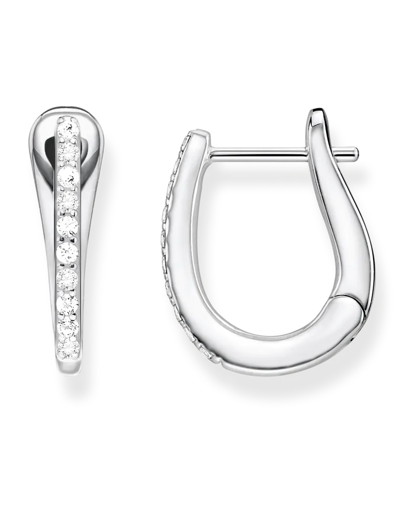 Thomas Sabo Damen Creolen klassisch, Sterlingsilber Silberfarben