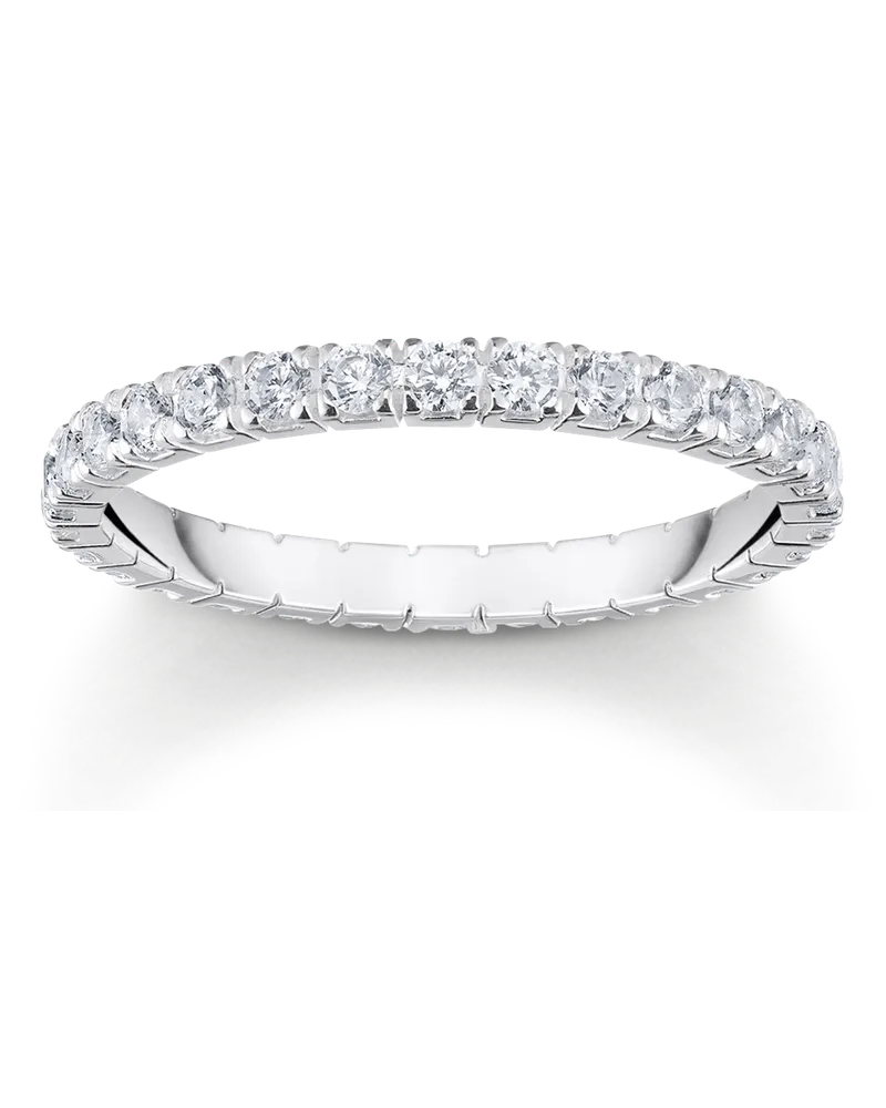 Thomas Sabo Damen Ring in zartem Design mit weißen Steinen Silber, Sterlingsilber Silberfarben