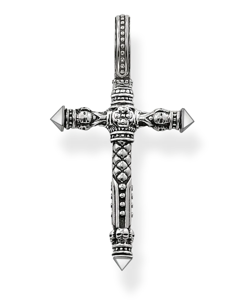 Thomas Sabo Herren Anhänger Kreuz silber, Sterlingsilber Silberfarben