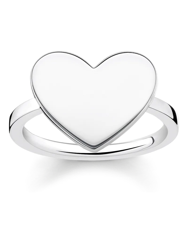 Thomas Sabo Damen Ring Herz, Sterlingsilber Silberfarben