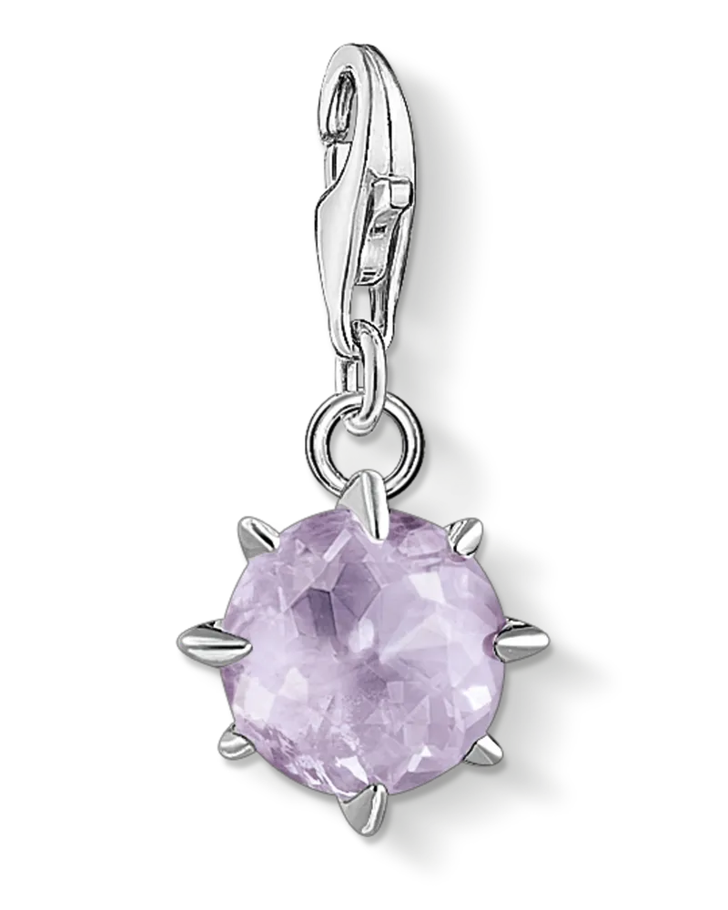 Thomas Sabo Damen Charm-Anhänger Geburtsstein Juni, Sterlingsilber, Charm Club Collection Silberfarben