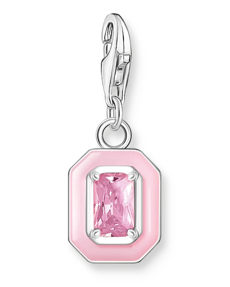 Thomas Sabo Charm-Anhänger pinker Stein Silber Pink