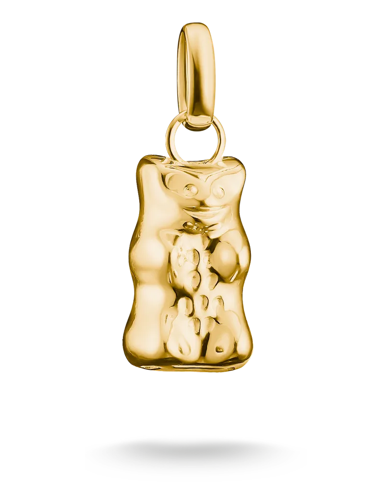 Thomas Sabo Damen Charm-Goldbär-Anhänger Connect vergoldet, Sterlingsilber Gelbgold vergoldet Gelbgoldfarben