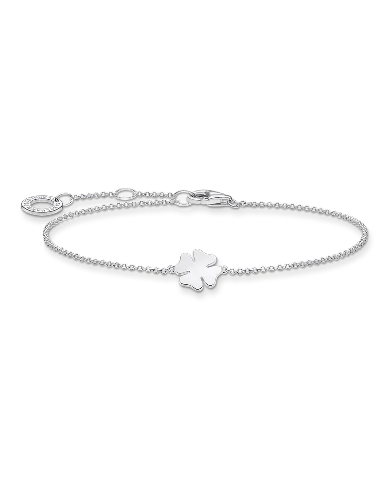 Thomas Sabo Damen Armband Kleeblatt silber, Sterlingsilber, Charming Collection Silberfarben