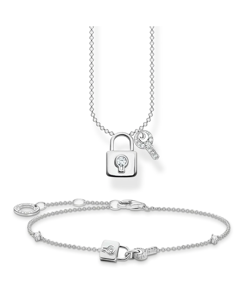 Thomas Sabo Herren Set Schloss mit Schlüssel silber 