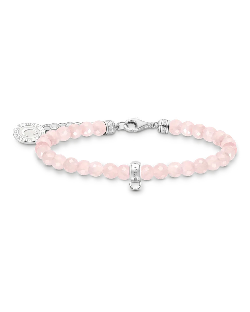 Thomas Sabo Charm-Armband mit rosa Beads Silber Pink