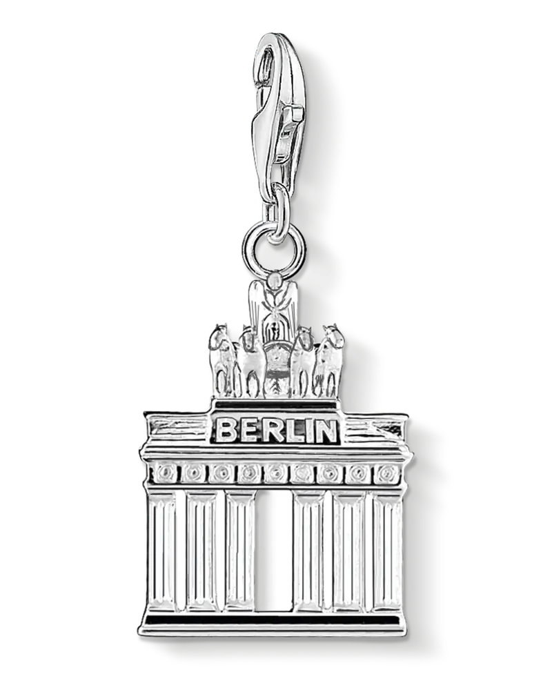 Thomas Sabo Damen Charm-Anhänger Brandenburger Tor, Sterlingsilber, Charm Club Collection Silberfarben